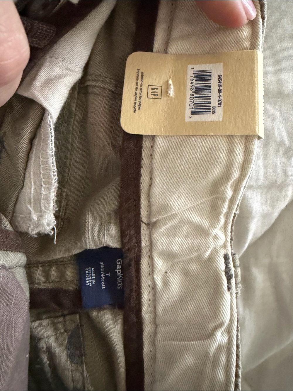 GAP Kids Camo Cargo Shorts - Green & Brown - Picture 3 of 3